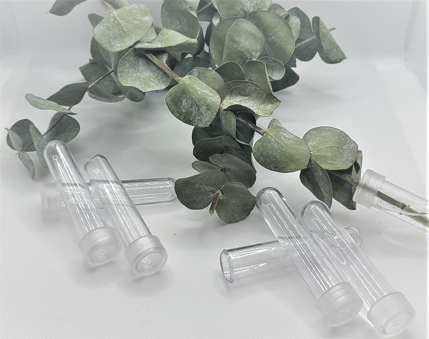 Floral Water Tubes,Vials for Flower Arrangements. Clear - 3 (1/2 Opening)  - Standard 22/Pack - w/Caps 