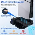 thumbnail image 3 of Soporte de refrigeración para PS5 Slim con base de carga para mandos para la consola PlayStation 5 Slim, ventilador de refrigeración, 12 ranuras para juegos, 3 of 9