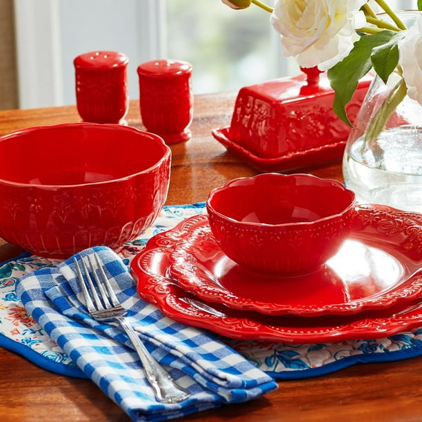 The Pioneer Woman 20-Piece Ceramic Toni Dinnerware Set - Walmart.ca