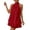 A-Red192, variant on Layered-Flowy Mini Dress for Women Halter Gathered-Neck Sleeveless Summer Evening Short Slip Gown