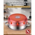 thumbnail image 6 of Cook N Home Basics Stainless Steel Pots Set, 1.5 & 3 Qt Sauce Pots with Lid, 5.5 Qt Dutch Oven Stockpot, Induction Compatible, Dishwasher & Oven Safe, Riveted Handles, 6-Piece, 6 of 9