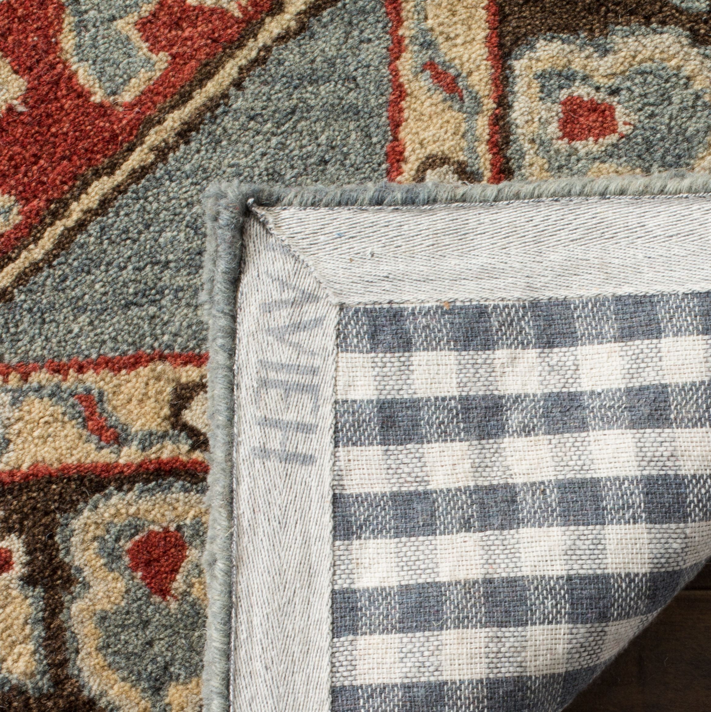 SAFAVIEH Heritage Hoyt Traditional Wool Runner Rug, Blue/Charcoal, 2'3" x 8'