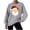 Gray, variant on Hooded Sweatshirt for Women Fashion Loose Casual Christmas Printed Round Neck Long Sleeve Hoodless Sweatshirt