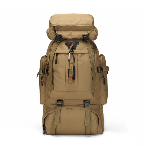 Advancent al aire libre 80L de nylon de gran capacidad deportiva para acampar Bolsa de almacenamiento de montañismo de Ropa Deportiva, Zapatos Amarillo