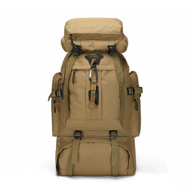 Soidarity al aire libre 80L de nylon de gran capacidad deportiva para acampar Bolsa de almacenamiento de montañismo de Ropa Deportiva, Zapatos Amarillo