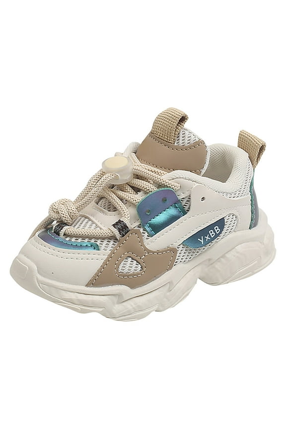 Baby Girls Shoes Mesh Knit Low Top Sneakers Outdoor Trekking Walking Climbing Running(White,8 Toddler)