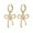B, variant on LYMAYTER Bow Earrings 1 Pair Women's Earrings - Shape, Hollow Out, Short Hanging