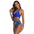 thumbnail image 4 of Women‘s High Waist Print Swimsuit Set Bikini, 4 of 7