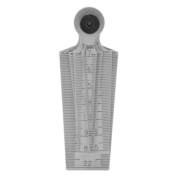 Kit de calibre de espesores de 1 pieza, herramienta de verificación de orificios para reglas de calibre de cono de soldadura de acero inoxidable Inspección de orificios para medir el diámetro interior, tamaño del orificio oso de fresa Electrónica