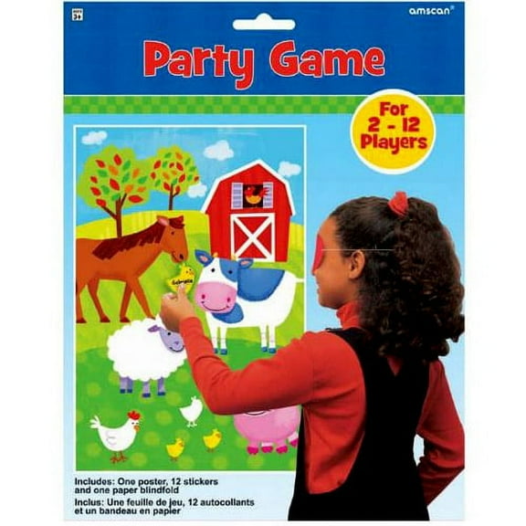 Various Barnyard Farm Animals Party Game Poster