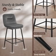 thumbnail image 4 of Dycanpo 26”H Bar Stools Set of 3, Double-Layer Upholstered, for Home Kitchen, Grey, 4 of 7