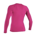thumbnail image 2 of O'Neill UV Sun Protection Womens Basic Skins Long Sleeve Crew Sun Shirt Rash Guard, Fox Pink, Large, 2 of 5