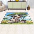 thumbnail image 3 of Ryvnso Cute Cows Family and Tree Area Floor Mat Non-Slip Carpet Soft Rugs Doormats 31" x 20", 3 of 7