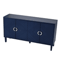 thumbnail image 6 of Llinc Store Combo 4-Door Buffet Storage Cabinet with Pine Legs and MDF, Modern Organizer Shoe Cabinet Sideboard for Living Room Bedroom, Kitchen, Navy Blue, 6 of 9