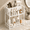 White, variant on KEXIBO 2-Tier Metal Hair Tool Organizer with Blow Dryer Holder, Bathroom Countertop Storage Rack for Makeup & Skincare, Space-Saving Vanity Shelf, Black