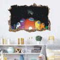 thumbnail image 4 of Among The Crew Etiqueta de la pared Vinilo 3D Personaje del juego Agujero Etiqueta de la pared Arte Papel tapiz Diseño Decoración para el hogar Niños Niños Dormitorio Sala de juegos Hogar Decoración JAMW Sencillez, 4 of 5