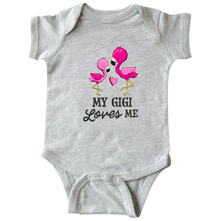 

Inktastic My Gigi Loves me with Two Flamingos Gift Baby Boy or Baby Girl Bodysuit
