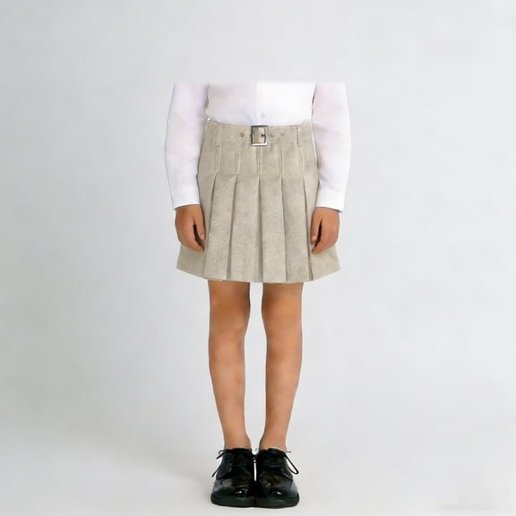 Girls Uniform Skirt Pleated Skirt Khaki School Uniform Cute Skirts for Girls 8-9 Years