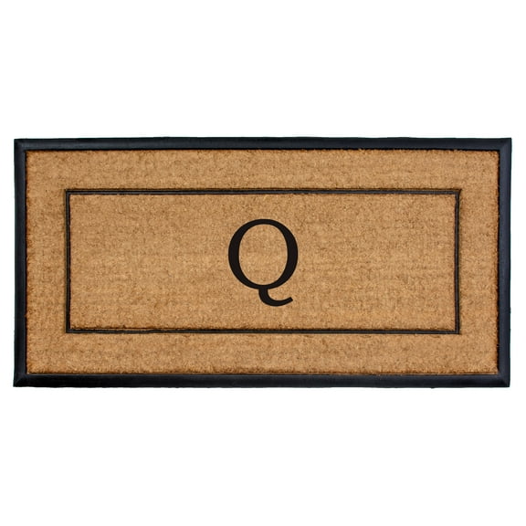 Calloway Mills The General Monogram Doormat, 24" x 48", Letter Q