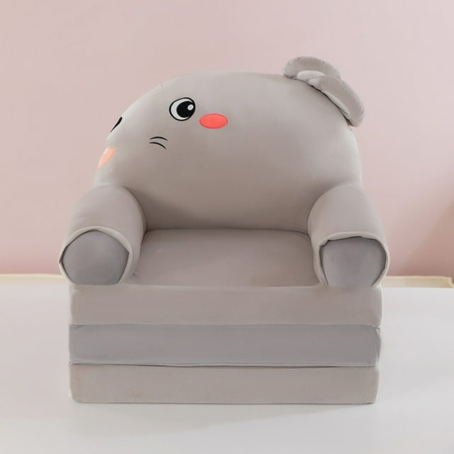 Foldable Kids Sofa Cartoon Pattern OEKO Class 1 Certified Fabric 3 Stage Transformation Washable Cover for Kindergarten Nap Play