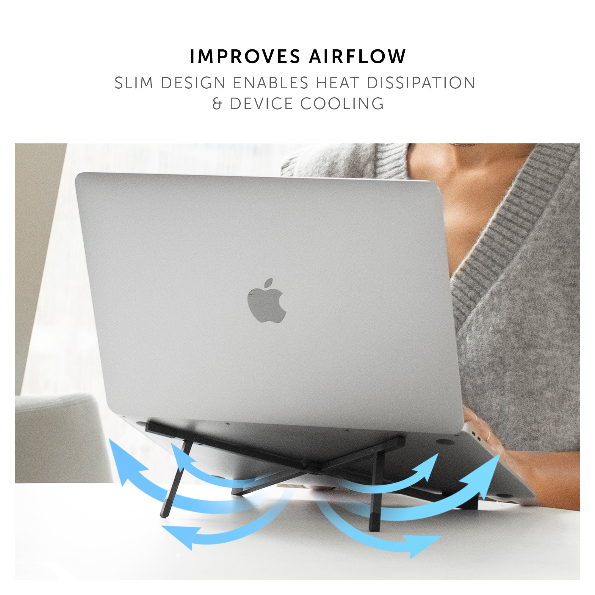 Native Union Fold Laptop Stand – Ultra-Slim Foldable & Portable Laptop Stand – Ergonomic & Optimized Viewing Angle – For MacBooks & Laptops, iPads & Tablets (SandStone)