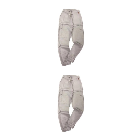 Minnieouse Pantalones de hombre Casual Color sólido reemplazo elegante multibolsillo cordón cintura media viaje en casa pantalón largo ropa Type1 NO1