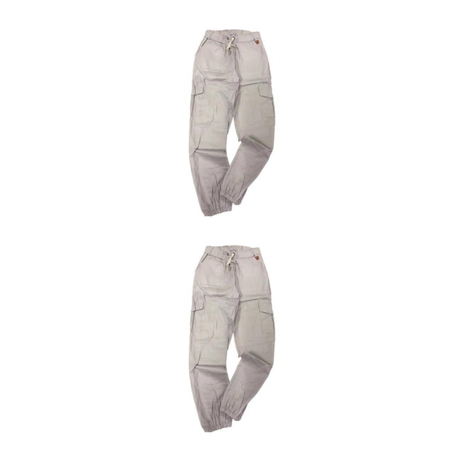 Sonducket Pantalones de algodón para hombre, reemplazo informal, elegante, con múltiples bolsillos, con cordón, cintura media, para el hogar, Type5 NO5