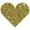 Glitter-Gold, variant on Heart Gold Sticker Glitter Envelopes Seal - Decorative Labels for Stationery, Paperwork and Arts - Permanent Adhesive Color Coding Labels - 400 Pack by Royal Green