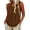 Coffee, variant on Women Summer Tank Tops Pleated Loose Flowy Sleeveless Shirts Crew Neck Casual Tunic Trendy Blouses