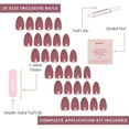 thumbnail image 4 of Set de 30 uñas Glamnetic Fall Mauve Short Ovaled de Press On Nails, 4 of 6