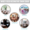 thumbnail image 2 of BR Juego de 6 fundas para sillas de otoño – Fundas modernas elásticas para comedor, cocina, fiesta de boda – Protector de silla lavable (6 piezas), 2 of 3