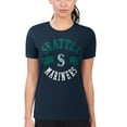 thumbnail image 4 of Women's G-III 4Her by Carl Banks Navy Seattle Mariners Super-Slim Fit Lightweight City Graphic T-Shirt, 4 of 5