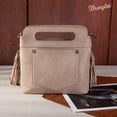 thumbnail image 4 of Wrangler Women's Tooled Fringe Crossbody Bag Tan One Size, 4 of 6