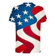 thumbnail image 4 of Chiccall Men's American Flag Graphic Summer Tops Independence Day Patriotic Day Short Sleeve Crew Neck Tee Shirts, 4 of 5