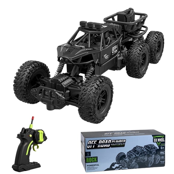 Remote Control Car, Big Monster Truck Toys RC Cars for Boys Kids Adults, 2.4Ghz 4WD 6-Wheel Off Road RC Monster Truck , RC Car Truck Rock Crawler Toy All Terrain Gifts for Adults Boys 8-16