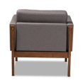 thumbnail image 4 of Baxton Studio Lenne Grey Upholstered Walnut Armchair, 4 of 10