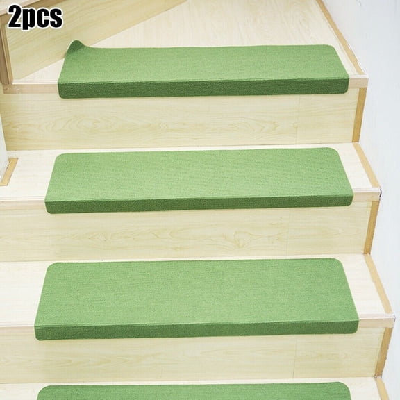 2PCS Stair Tread Carpet Mats Step Staircase Non Slip Mat Protection Cover Pads