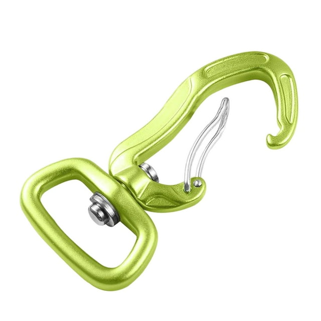 Clip de mosquetón giratorio de alta resistencia Clip de mosquetón de bloqueo giratorio de 360 degree de aluminio para llave, arnés de correa de perro, , VERDE