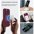 thumbnail image 2 of Magnetic for iPhone 12 Pro Max Case for Women,Shockproof Matte Luxury Metallic Luster Design with Full Camera Lens Protector, Compatible with Magsafe Case for iPhone 12 Pro Max 6.7"-Red Wine, 2 of 13