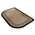 thumbnail image 2 of Half Circle Bath Mat Thin Bathroom Rugs Fit Under Door Quick Dry Non Slip Washable Bathroom Mat with Rubber Backing Absorbent Woven Half Round Shower Rug Flower Bath Rugs 17.72x27.56 Inch 13 Styles, 2 of 4