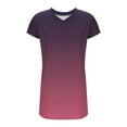 thumbnail image 5 of THDHVS Casual Dresses for Women,Womens Dresses,Short Sleeve V Neck Ombre Dress Drop Shoulder Cotton Like Fabric Hot Pink, 5 of 6