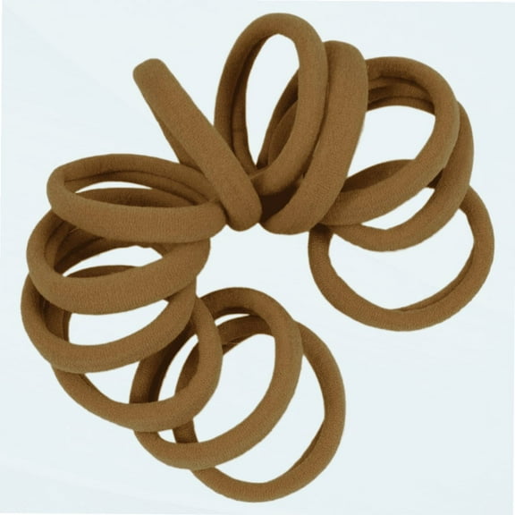 Dark Golden BlondeHair Ties - Soft Nylon Fabric Ponytail Holders - 12 Pack