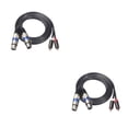 thumbnail image 4 of Seitruly Cable de Audio RCA Dual de 1,5 M a 2 RCA Audio XLR adaptador coaxial de enchufe profesional Cable de vídeo chapado Type2 NO2, 4 of 5