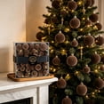 thumbnail image 6 of STPToys 44Pcs Christmas Brown Velvet Ornament Balls Assorted Sizes With Hanging Loops For Xmas Tree Holiday Home Decor, 6 of 8