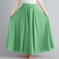 thumbnail image 6 of Simua Women's Solid Color Long Skirt Elastic High Waist Flowy Pleated Casual Summer A Line Skirts, 6 of 6