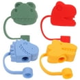 thumbnail image 4 of HIAKDOFT 4Pcs Reusable Silicone Straw Caps For Straws Splashing And - For Gatherings, 4 of 8