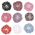 thumbnail image 1 of 9 pcs Rhinestone Hair Compact Hair Knot Protector Net Hairnet Crochet Hairnet Rhinestone Hair Crochet Hair Knot Protector Assorted Color 13.5X13.5cm, 1 of 3
