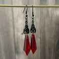 thumbnail image 6 of Gothic Dark Bat Earrings for Women Unique Red Black Crystal Gems Bat Earrings Punk Style Bat Animal Earrings Retro Red Black Teardrop Dorian Style Earrings, 6 of 13