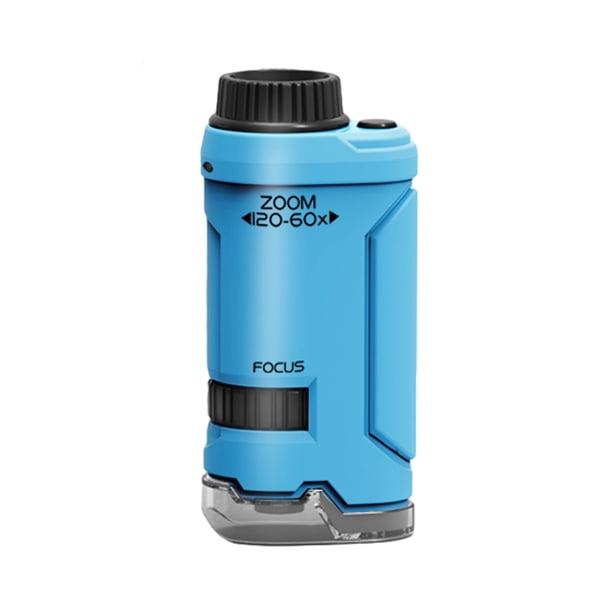 Microscopio portátil de bolsillo, juguete interactivo, mini microscopio óptico de alta definición, juguetes de exploración de la naturaleza y ciencias al aire libre para estudiantes.