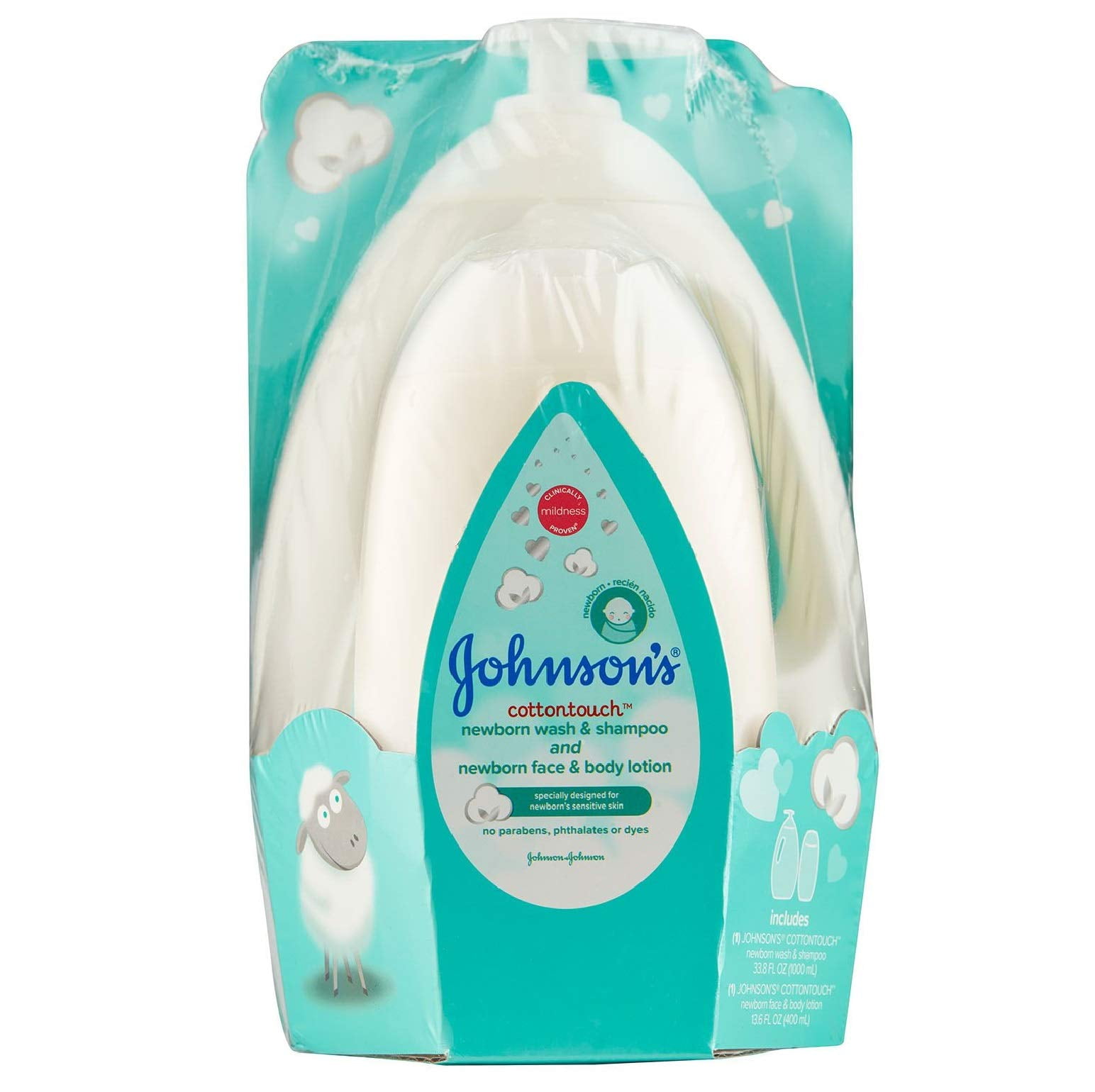 Johnson's Cotton Touch Newborn Wash & Shampoo and Face & Body Lotion